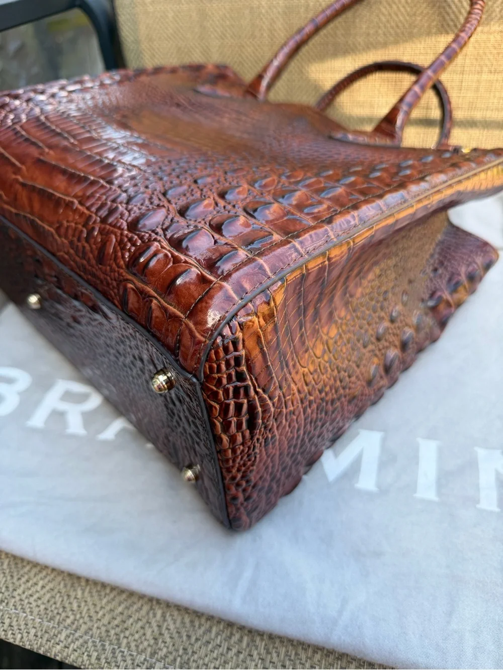 Brahmin NAKITA Satchel Handbag in MELBOURNE PECAN - Picture 4 of 8